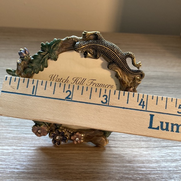 Watch Hill New table frame reptile and flowers Czech crystal - Picture 10 of 16